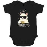 Stay Positive Organic Cotton Baby Girl Onesie