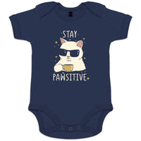 Stay Positive Organic Cotton Baby Girl Onesie