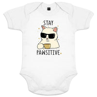 Stay Positive Organic Cotton Baby Girl Onesie