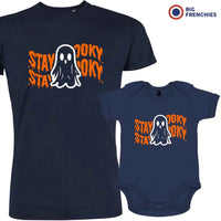 Stay Spooky Halloween Dad and Child Organic Cotton family Set (Set of 2)