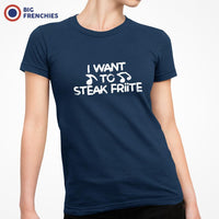 I Want To Steak Friite Women's Organic Cotton Tee