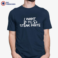 I Want To Steak Friite Men's Organic Cotton Tee