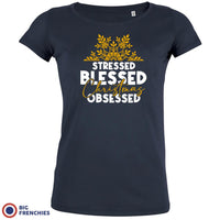 Stressed Blessed Christmas Obsessed Women's Organic Cotton Tee