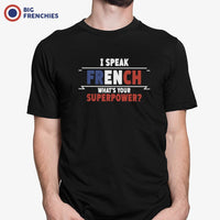 I Speak French What's Your Superpower? Men's Organic Cotton Tee