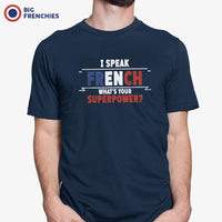 I Speak French What's Your Superpower? Men's Organic Cotton Tee