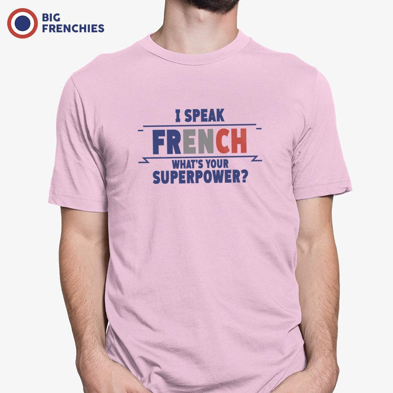 I Speak French What's Your Superpower? Men's Organic Cotton Tee