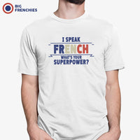 I Speak French What's Your Superpower? Men's Organic Cotton Tee