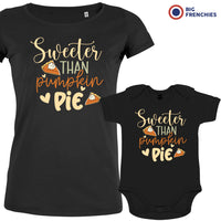 Sweeter Than Pumpkin Pie Mom and Child Organic Cotton family Set (Set of 2)