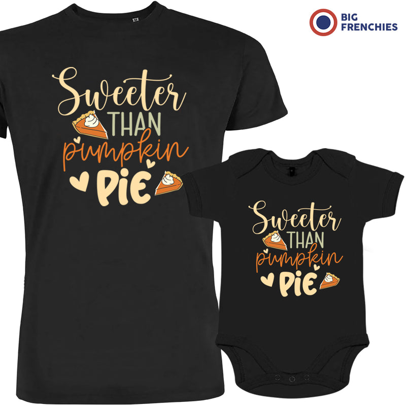 Sweeter Than Pumpkin Pie Dad and Child Organic Cotton family Set (Set of 2)