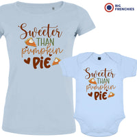 Sweeter Than Pumpkin Pie Mom and Child Organic Cotton family Set (Set of 2)