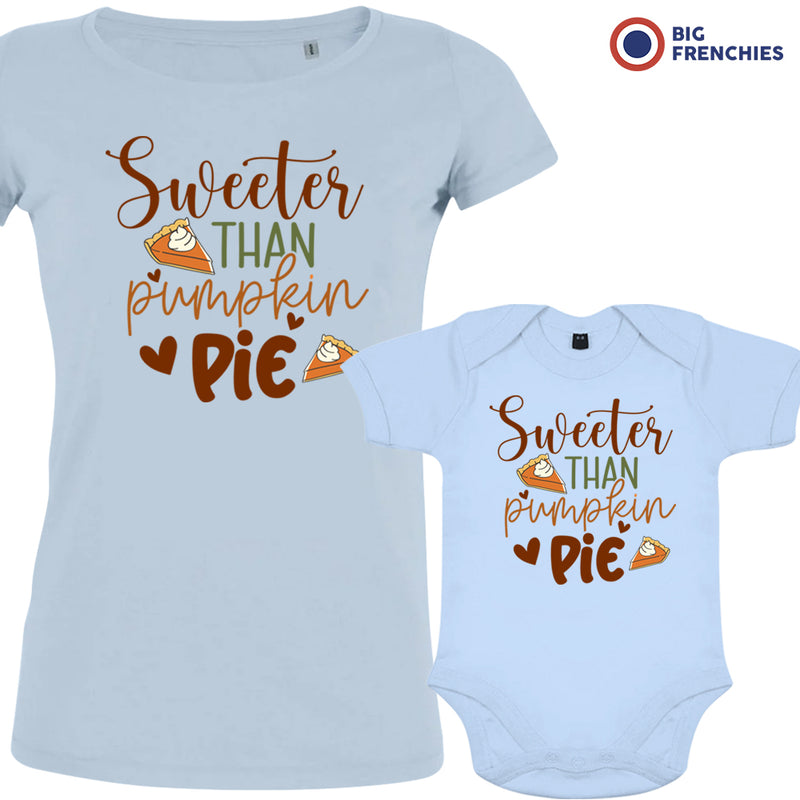 Sweeter Than Pumpkin Pie Mom and Child Organic Cotton family Set (Set of 2)