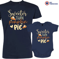 Sweeter Than Pumpkin Pie Dad and Child Organic Cotton family Set (Set of 2)