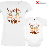 Sweeter Than Pumpkin Pie Mom and Child Organic Cotton family Set (Set of 2)