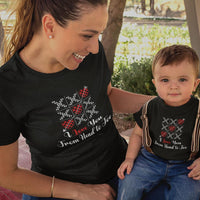 I Love You From Head To Toe Mom and Child Organic Cotton T-Shirts family Set (Set of 2)