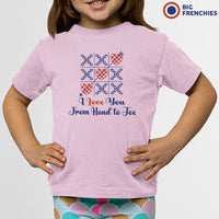 I Love You From Head To Toe Youth & Toddler Organic Cotton Tee