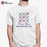 I Love You From Head To Toe Men's Organic Cotton Tee