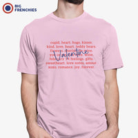 Valentine Love Words Men's Organic Cotton Tee