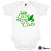 Who Needs Luck When you're This Cute Organic Cotton Baby Onesie