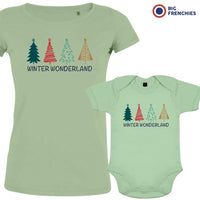 Winter Wonderland Christmas Mom and Child Organic Cotton family Set (Set of 2)