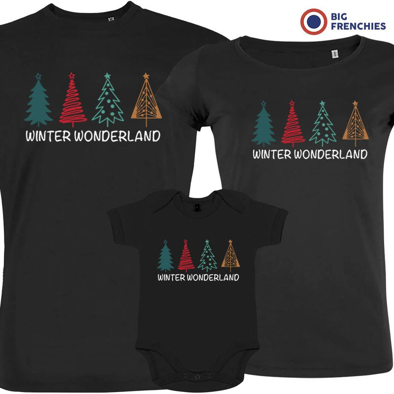 Winter Wonderland Christmas Matching Family Organic Tees (Set of 3)