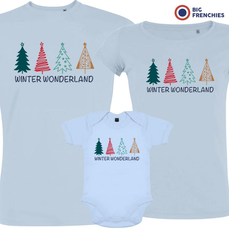 Winter Wonderland Christmas Matching Family Organic Tees (Set of 3)