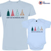 Winter Wonderland Christmas Dad and Child Organic Cotton family Set (Set of 2)