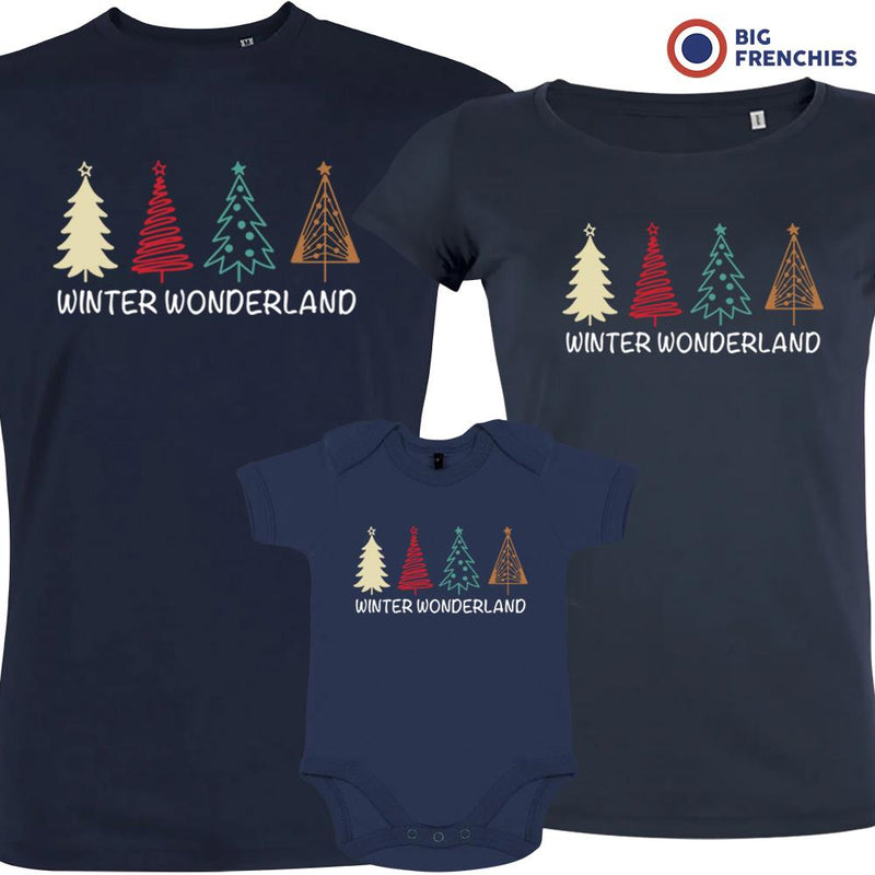 Winter Wonderland Christmas Matching Family Organic Tees (Set of 3)