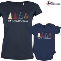 Winter Wonderland Christmas Mom and Child Organic Cotton family Set (Set of 2)