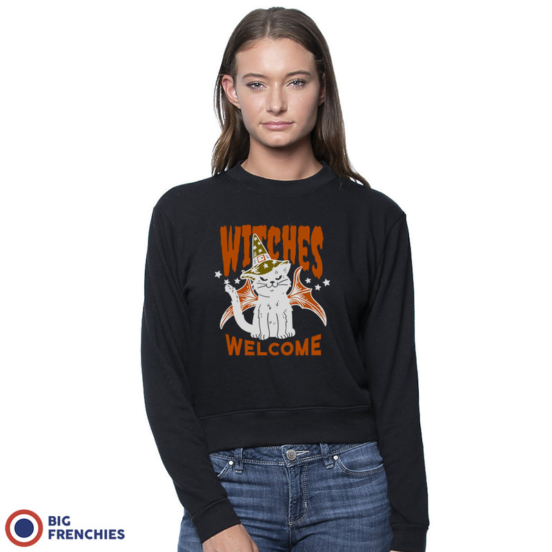 Witches Welcome Halloween Women's Organic Cotton RPET French Terry Crew