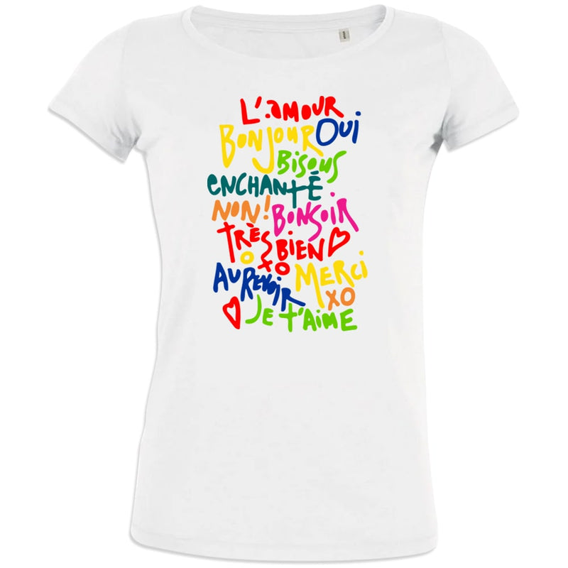 French Words Women's Organic Cotton Tee