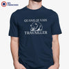 Quand Je Vais Travailler Men's Organic Cotton Tee