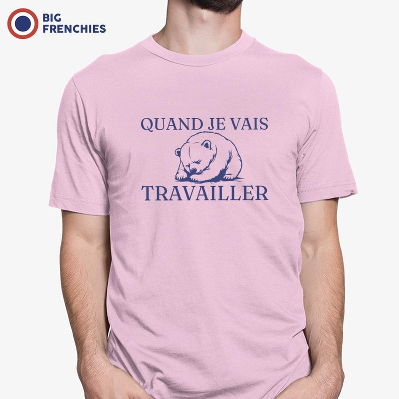 Quand Je Vais Travailler Men's Organic Cotton Tee