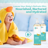 Pure Baby Shampoo & Body Wash – Gentle, Vegan, and Recyclable 12 FL Oz.