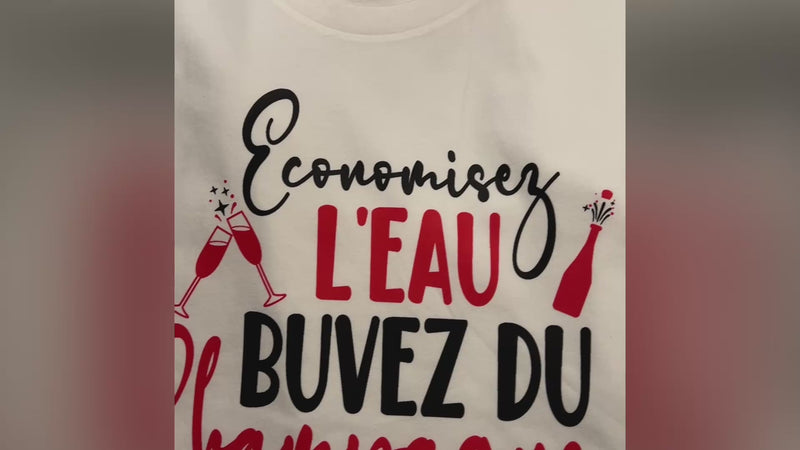 Economisez L'eau Buvez Du Champagne Women's Organic Cotton Tee