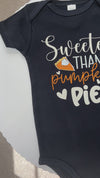 Sweeter Than Pumpkin Pie Organic Cotton Baby Onesie