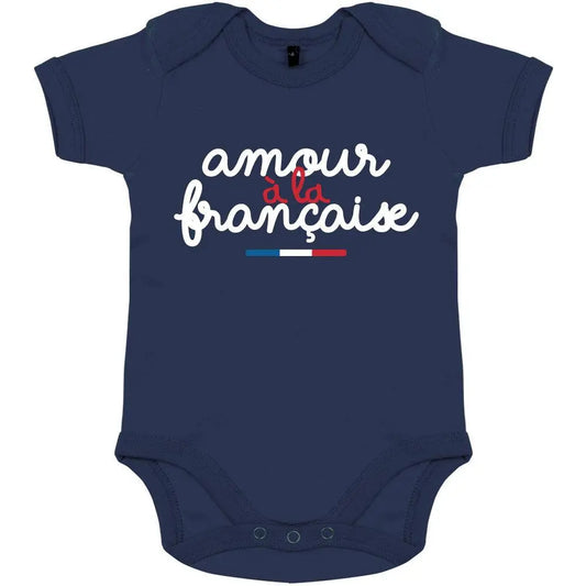 Amour À La Française Organic Baby Onesie Big Frenchies