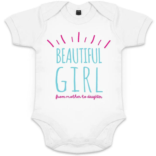 Beautiful Girl Organic Baby Girl Onesie Big Frenchies