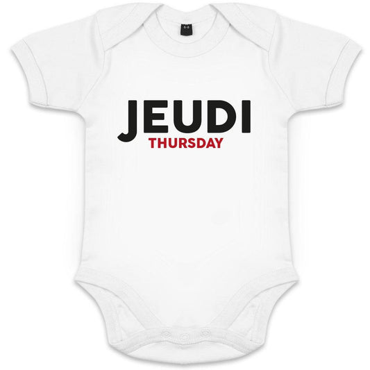 Jeudi/Thursday Organic Baby Onesie (Navy) - bigfrenchies