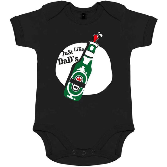 Just Like Dad's Beer Organic Baby Boy Onesie Big Frenchies