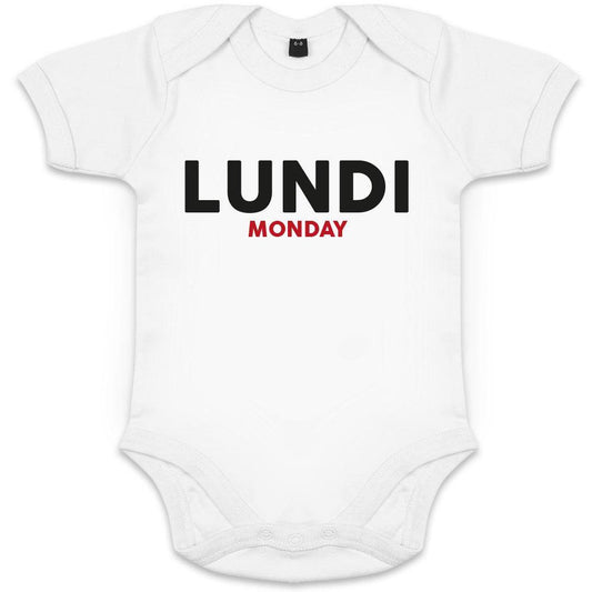 Lundi/Monday Organic Baby Onesie - bigfrenchies