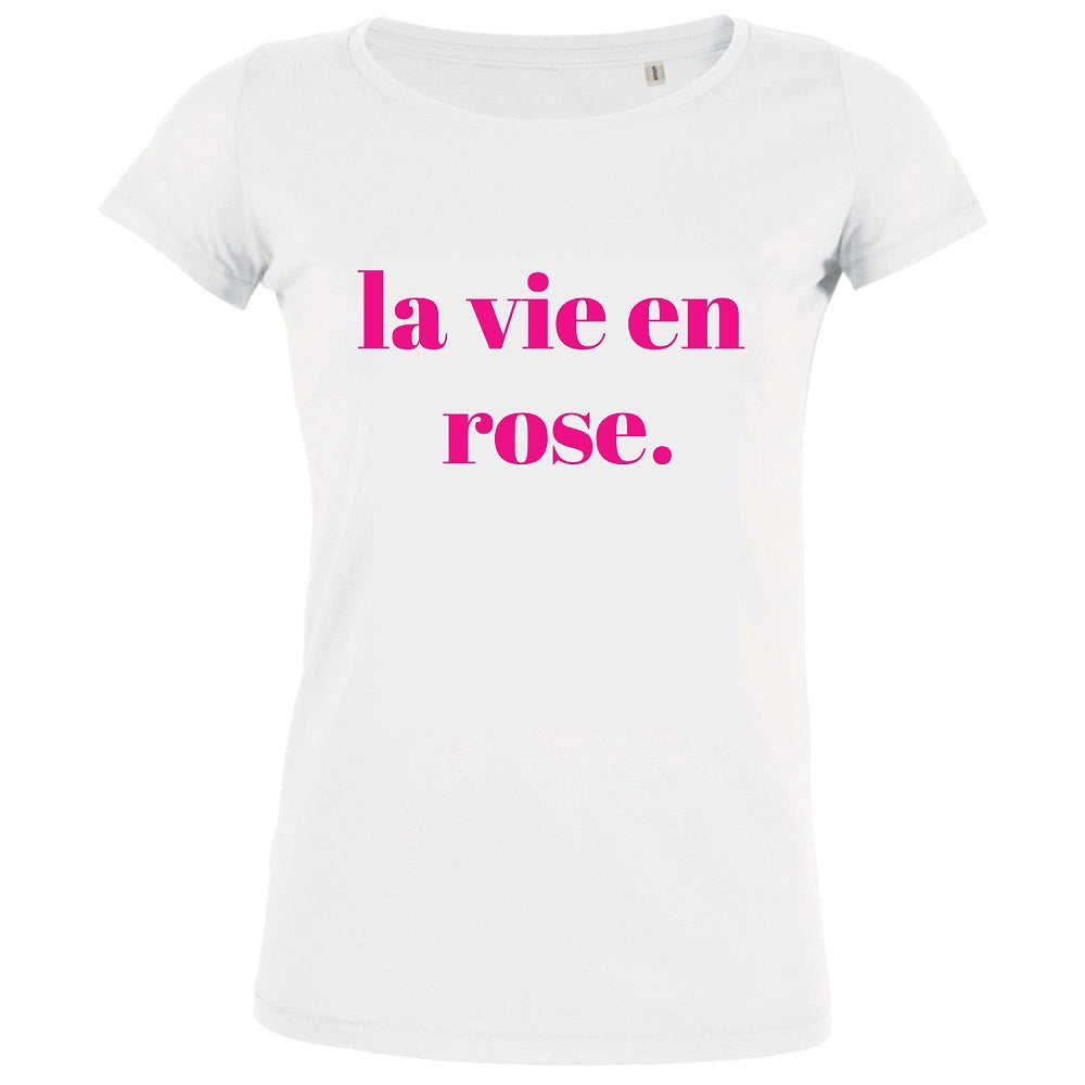 La Vie en Rose Women s Organic Tee Black