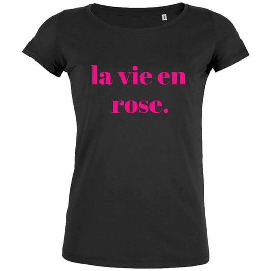 La Vie en Rose Women's Organic Tee (White) - BIG FRENCHIES